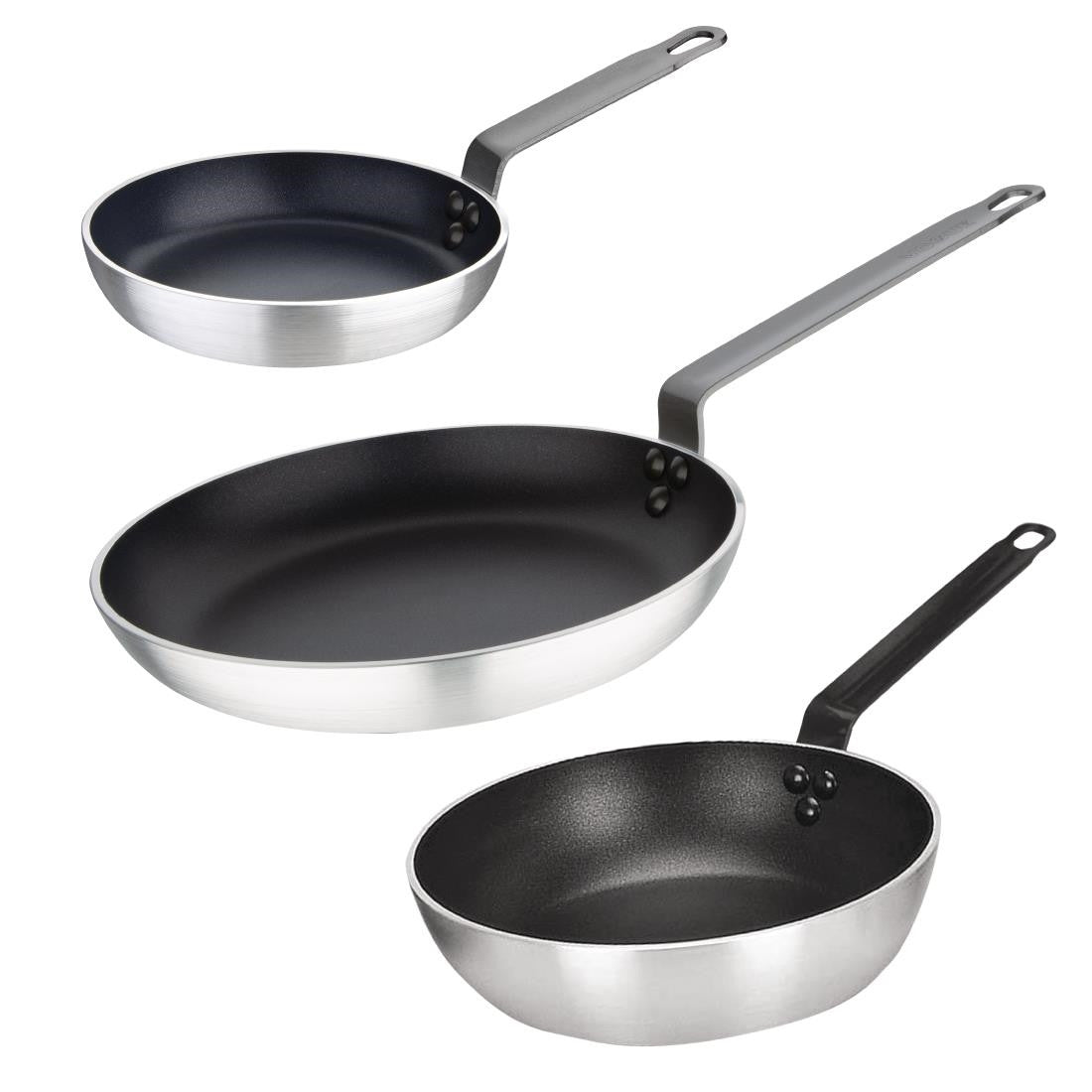 Vogue Cook Like A Pro 3-Piece Non-Stick Frying Pan and Saute Pan Set SA691
