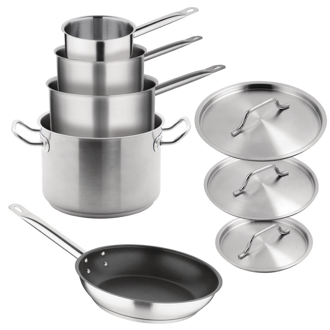 Vogue Cook Like A Pro 5-Piece Stainless Steel Induction Cookware Set SA693