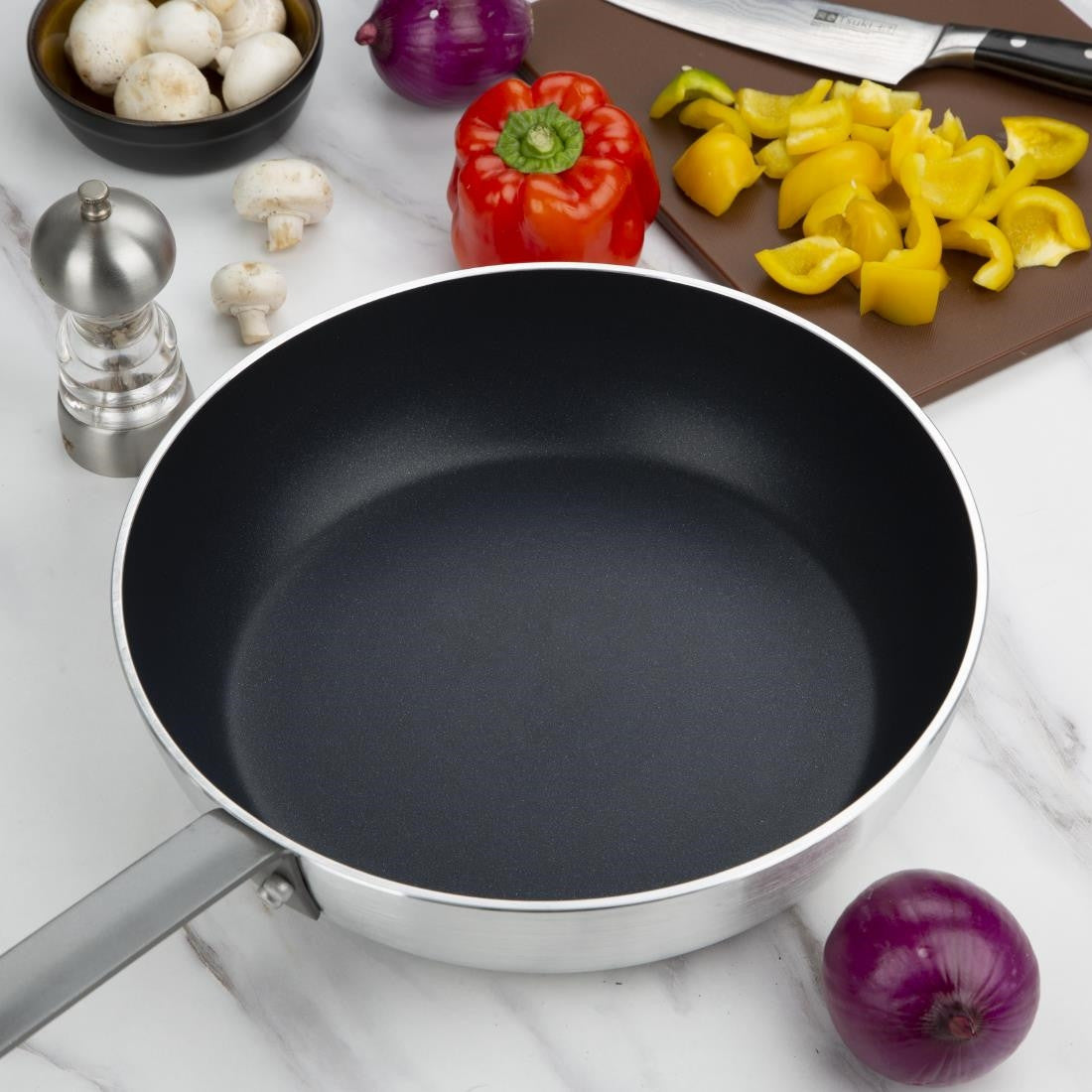 Vogue Non Stick Aluminium Flared Saute Pan 320mm T367