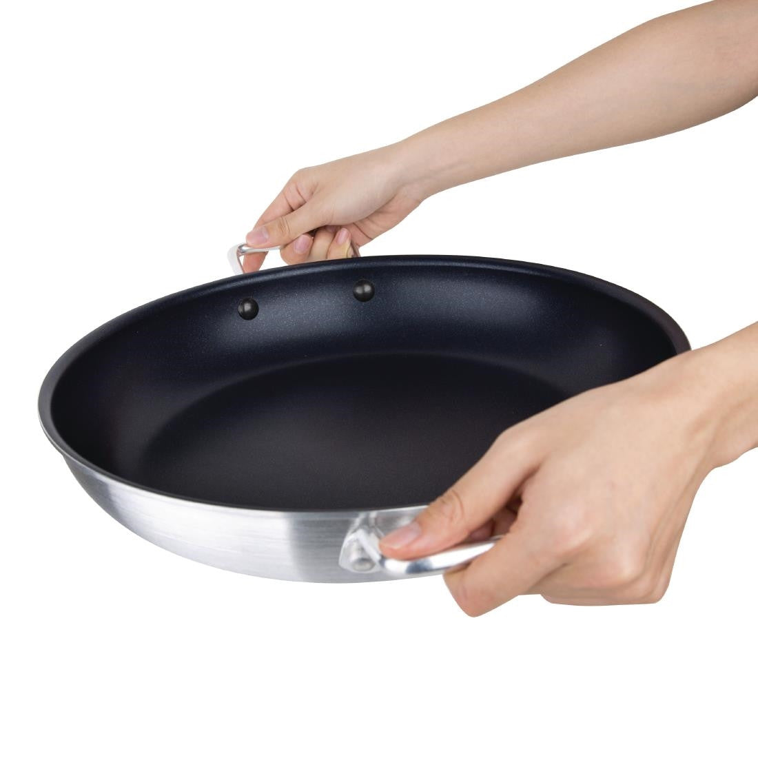 Vogue Non Stick Teflon Aluminium Paella Pan 350mm T368