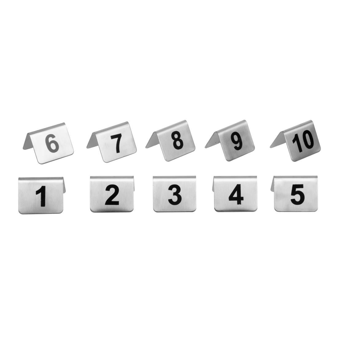 Olympia Stainless Steel Table Numbers 1-10 (Pack of 10) U046