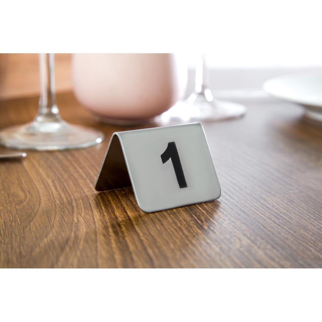 Olympia Stainless Steel Table Numbers 1-10 (Pack of 10) U046
