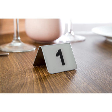 Olympia Stainless Steel Table Numbers 1-10 (Pack of 10) U046