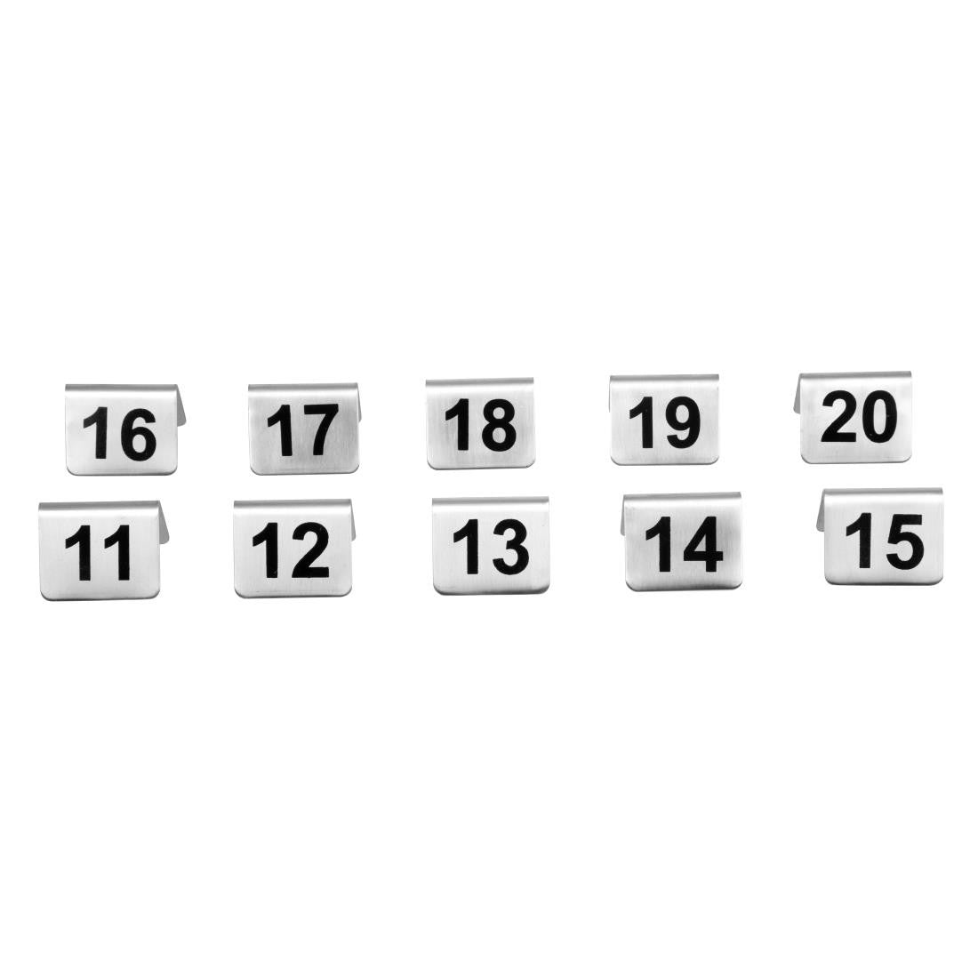 Olympia Stainless Steel Table Numbers 11-20 (Pack of 10) U047