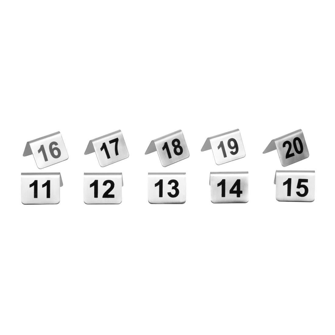 Olympia Stainless Steel Table Numbers 11-20 (Pack of 10) U047