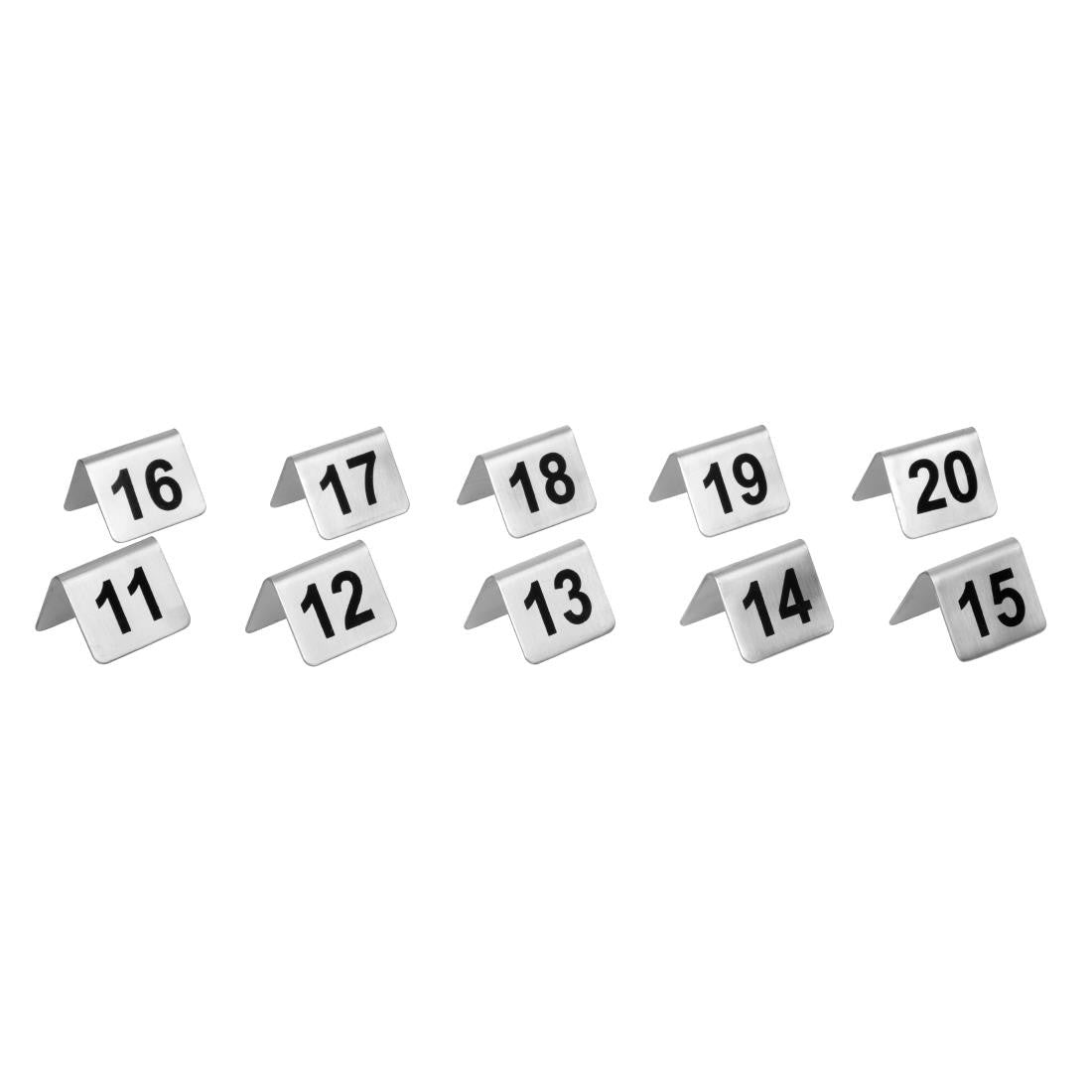 Olympia Stainless Steel Table Numbers 11-20 (Pack of 10) U047