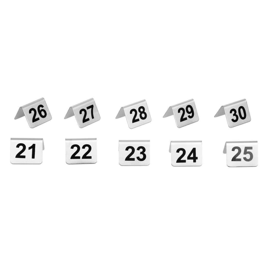 Olympia Stainless Steel Table Numbers 21-30 (Pack of 10) U048
