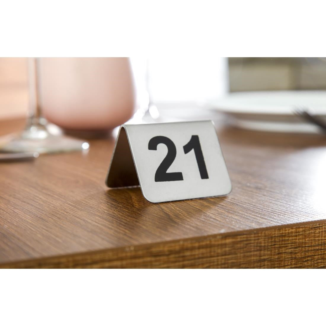Olympia Stainless Steel Table Numbers 21-30 (Pack of 10) U048