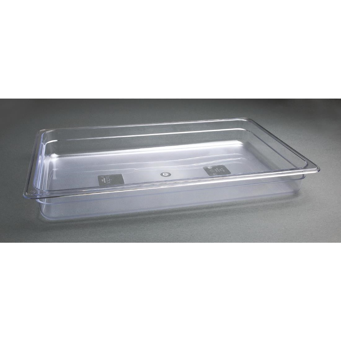 Vogue Polycarbonate 1/1 Gastronorm Container 65mm Clear U224