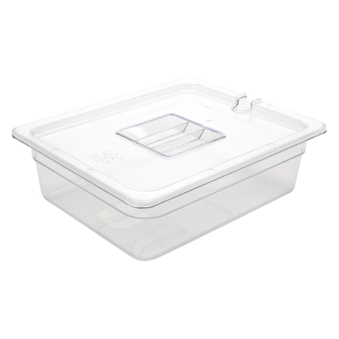 Vogue Polycarbonate 1/2 Gastronorm Container 100mm Clear U229