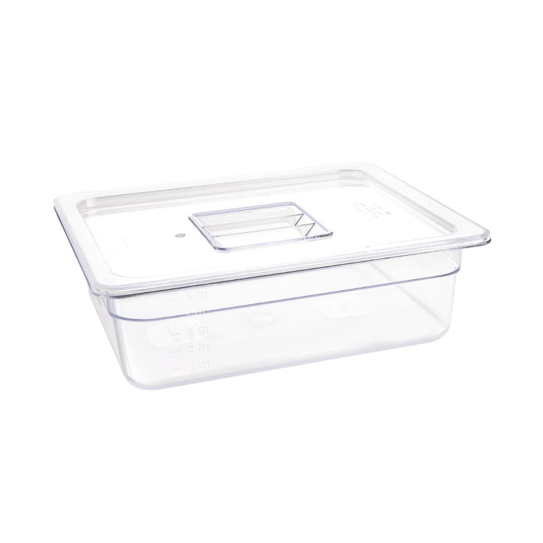 Vogue Polycarbonate 1/2 Gastronorm Container 100mm Clear U229