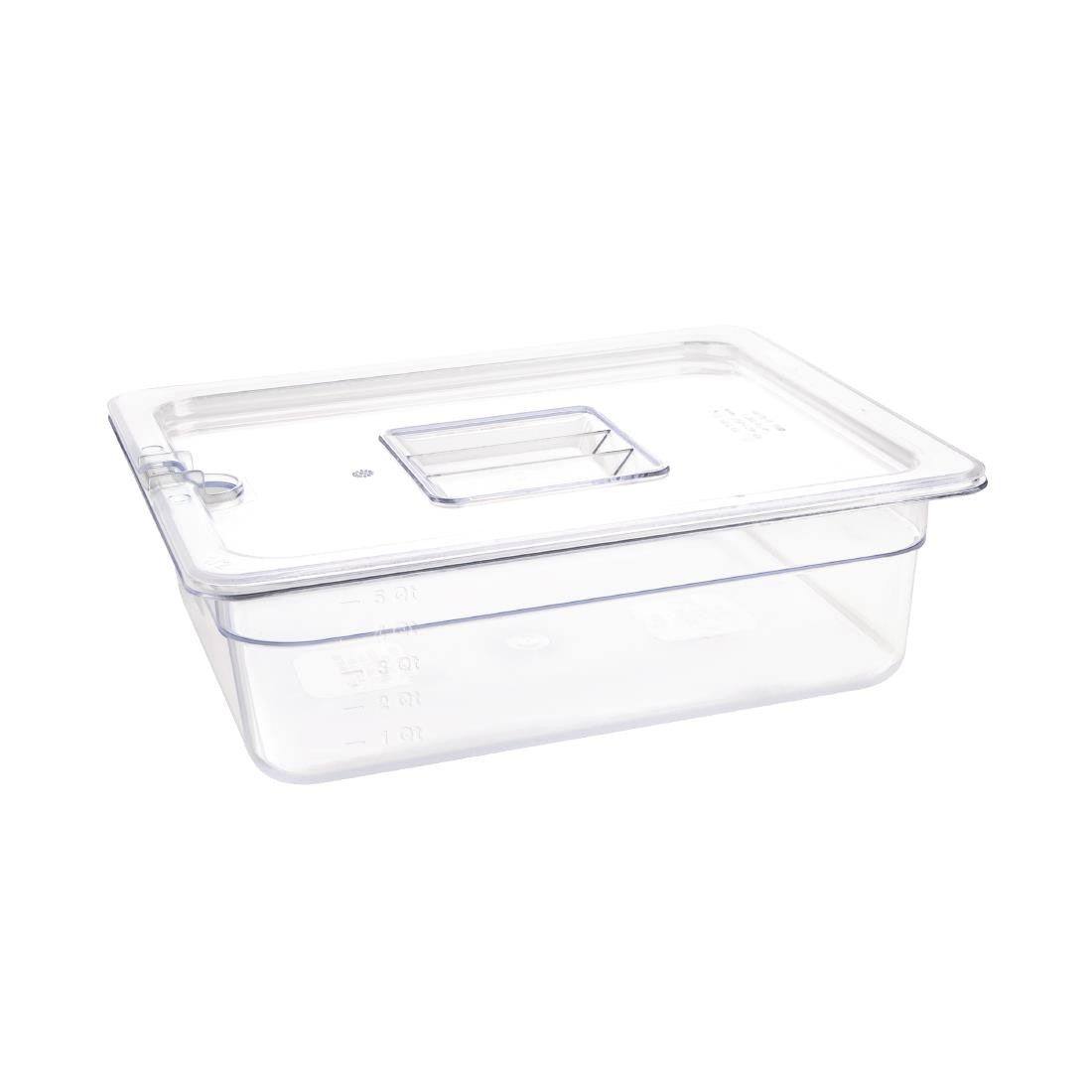 Vogue Polycarbonate 1/2 Gastronorm Container 100mm Clear U229
