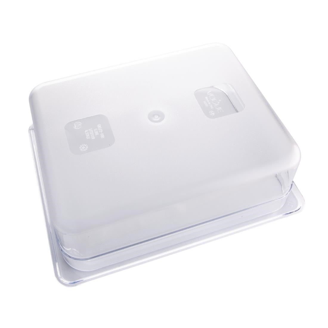 Vogue Polycarbonate 1/2 Gastronorm Container 100mm Clear U229