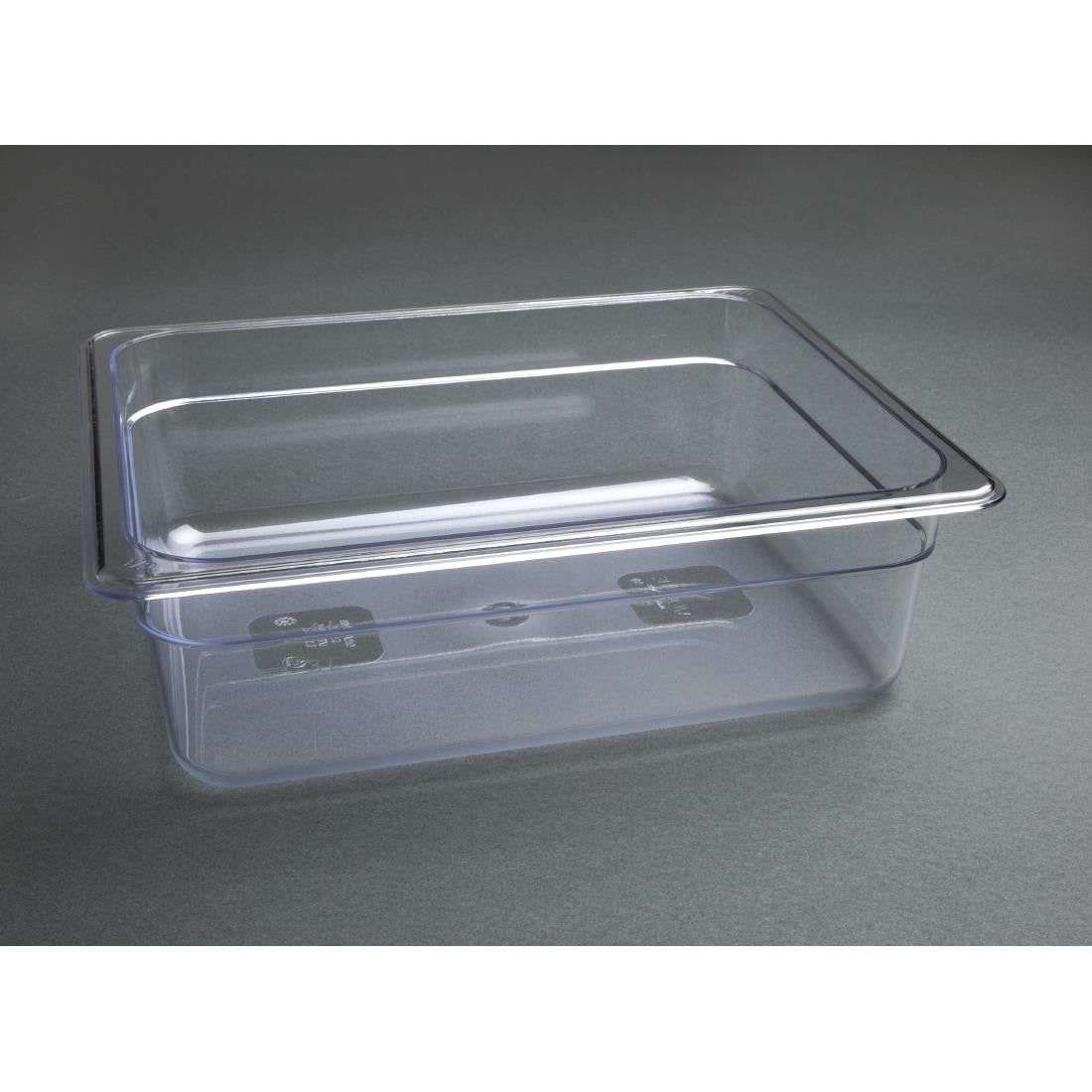 Vogue Polycarbonate 1/2 Gastronorm Container 100mm Clear U229