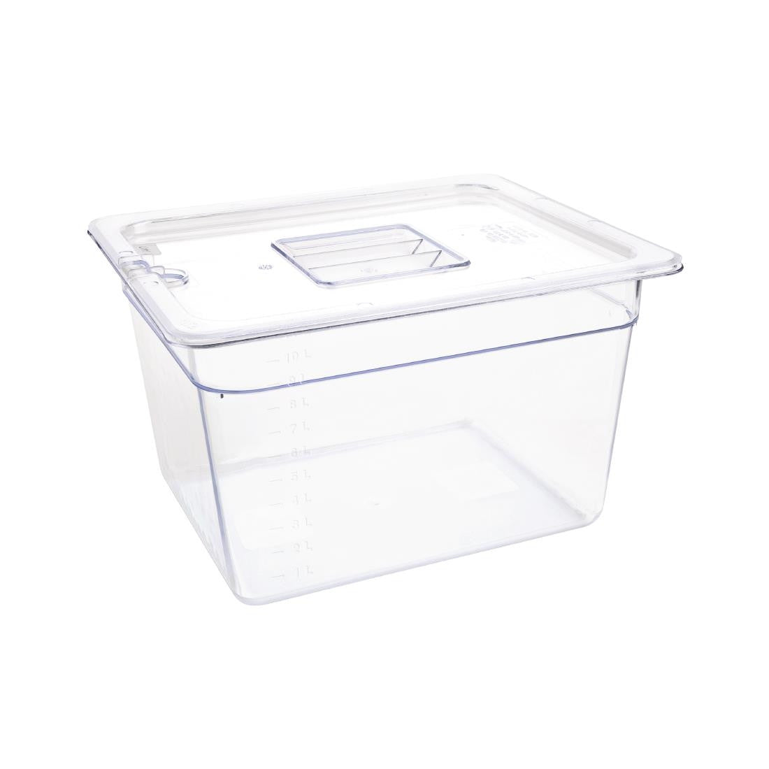 Vogue Polycarbonate 1/2 Gastronorm Container 200mm Clear U231