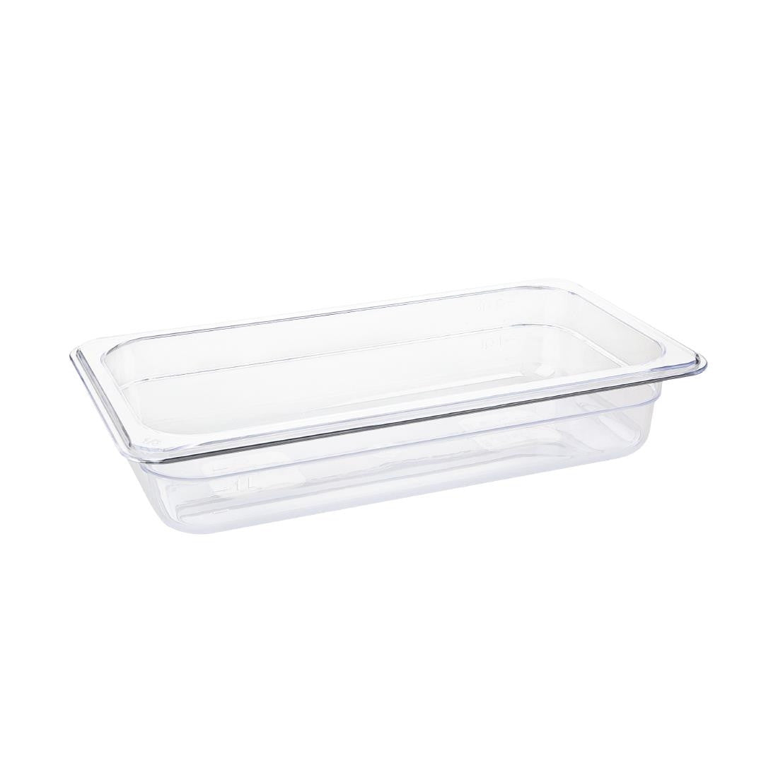 Vogue Polycarbonate 1/3 Gastronorm Container 65mm Clear U232