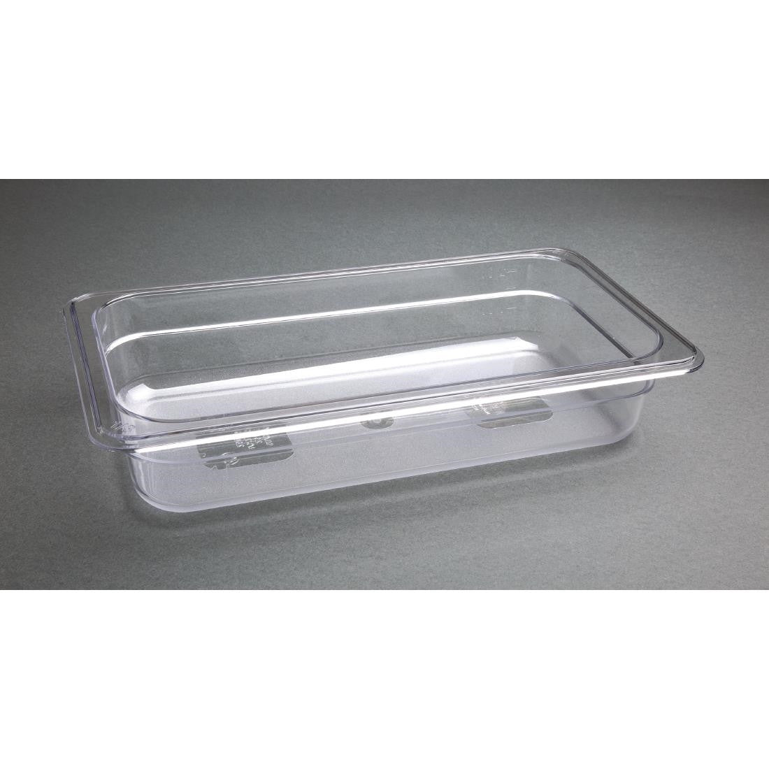 Vogue Polycarbonate 1/3 Gastronorm Container 65mm Clear U232