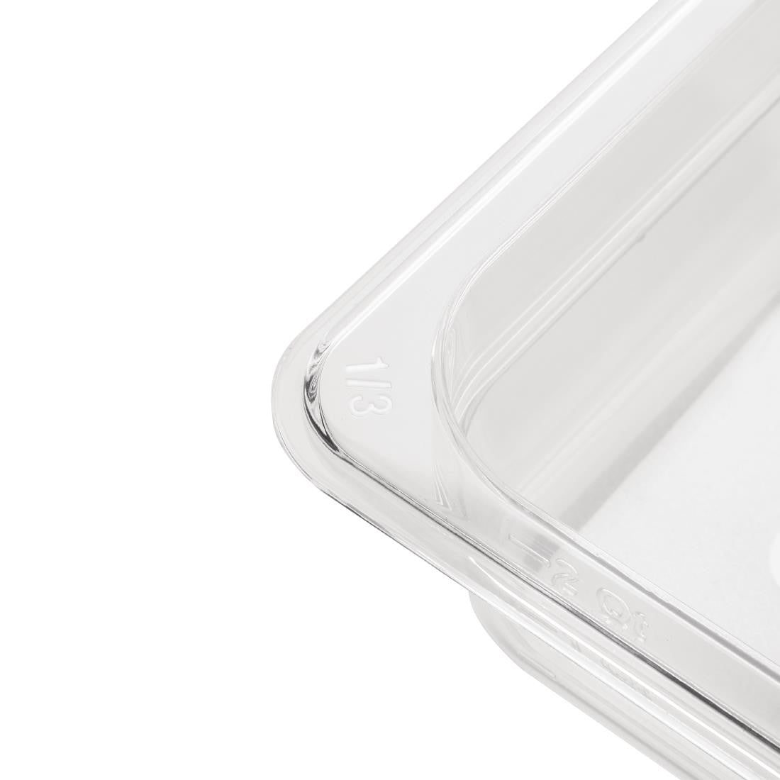 Vogue Polycarbonate 1/3 Gastronorm Container 200mm Clear U235