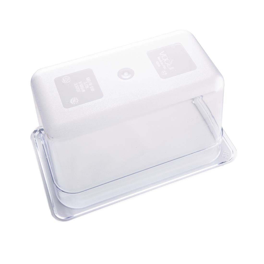 Vogue Polycarbonate 1/4 Gastronorm Container 150mm Clear U238