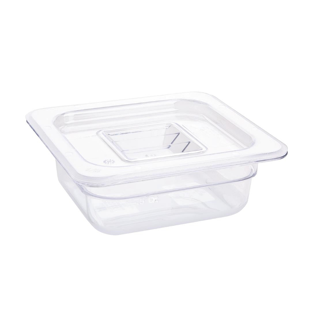 Vogue Polycarbonate 1/6 Gastronorm Container 65mm Clear U239