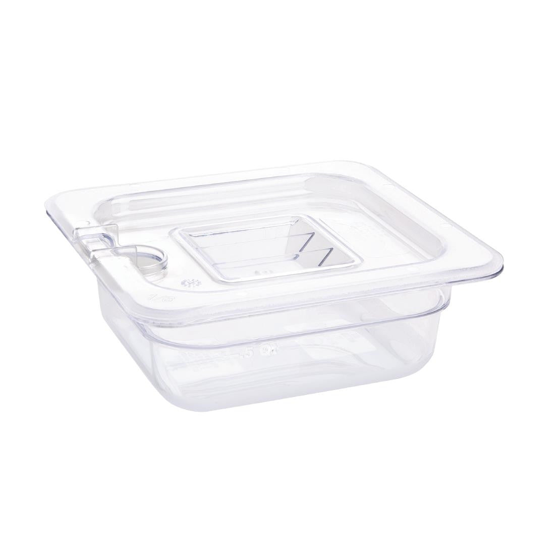 Vogue Polycarbonate 1/6 Gastronorm Container 65mm Clear U239