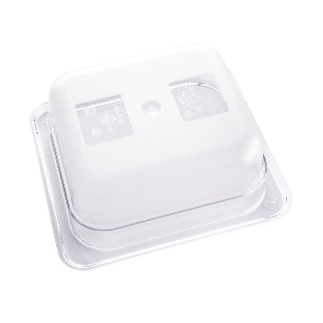 Vogue Polycarbonate 1/6 Gastronorm Container 65mm Clear U239