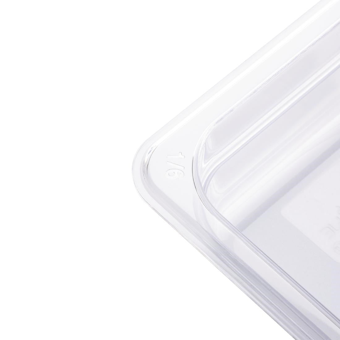 Vogue Polycarbonate 1/6 Gastronorm Container 100mm Clear U240