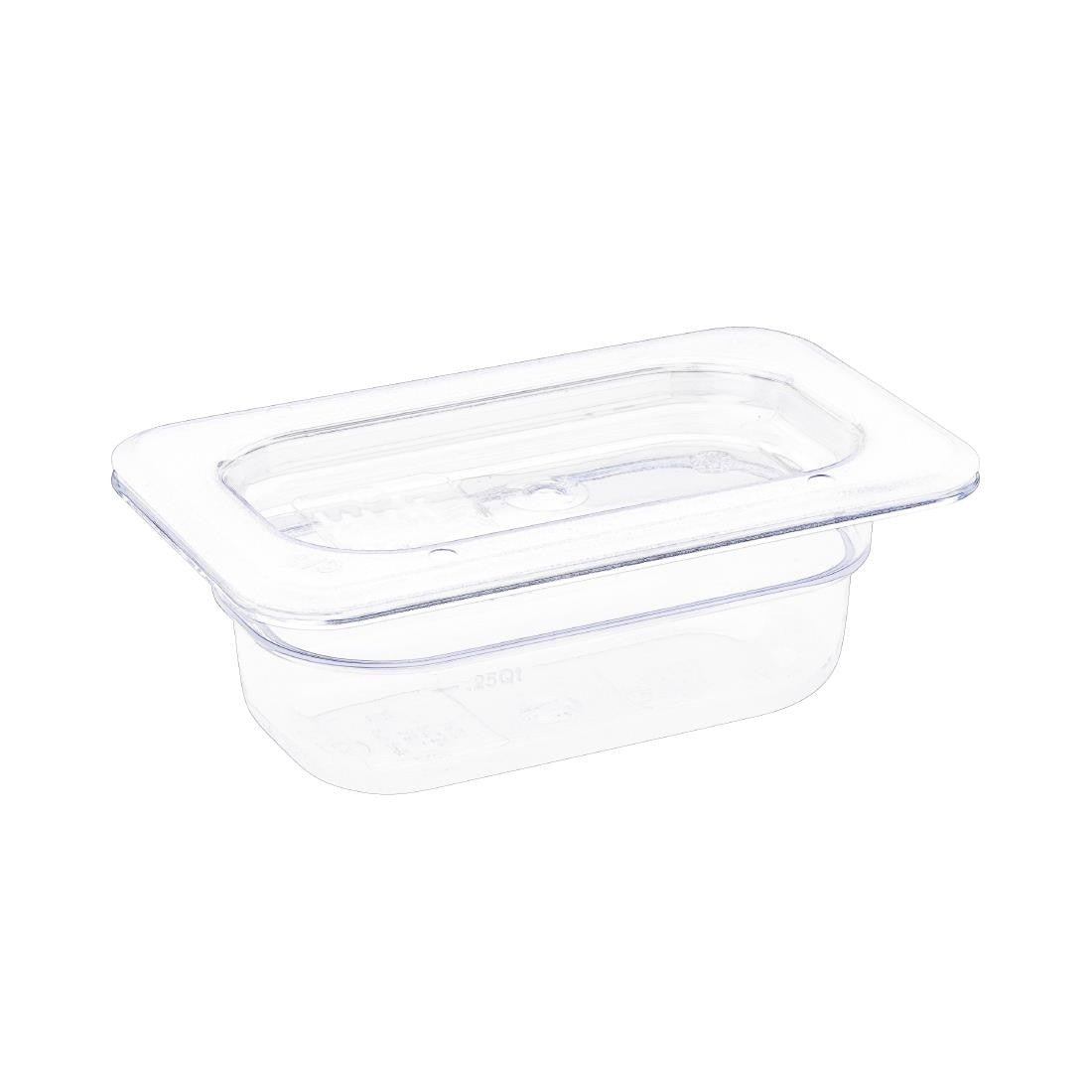 Vogue Polycarbonate 1/9 Gastronorm Container 65mm Clear U242