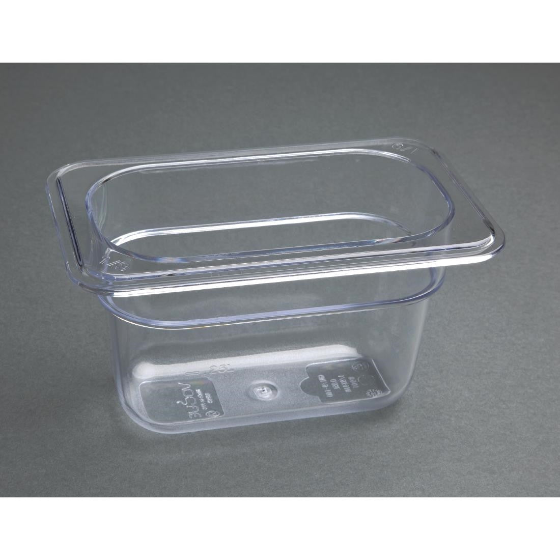 Vogue Polycarbonate 1/9 Gastronorm Container 100mm Clear U243