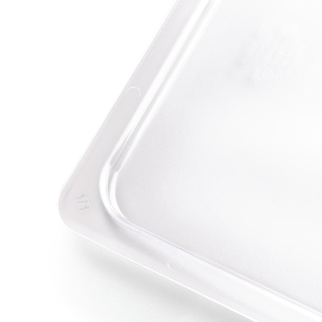 Vogue Polycarbonate 1/1 Gastronorm Lid Clear U244