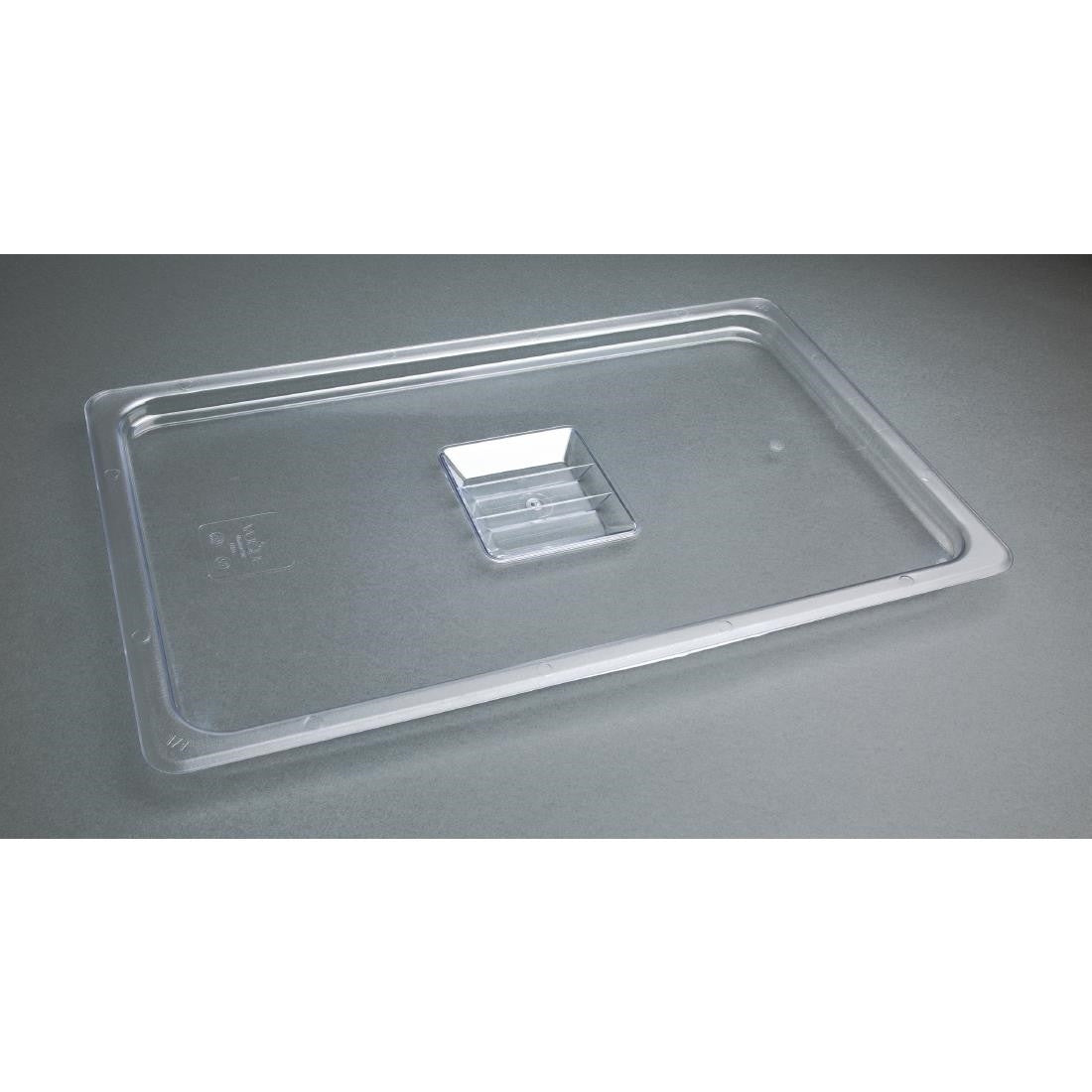 Vogue Polycarbonate 1/1 Gastronorm Lid Clear U244
