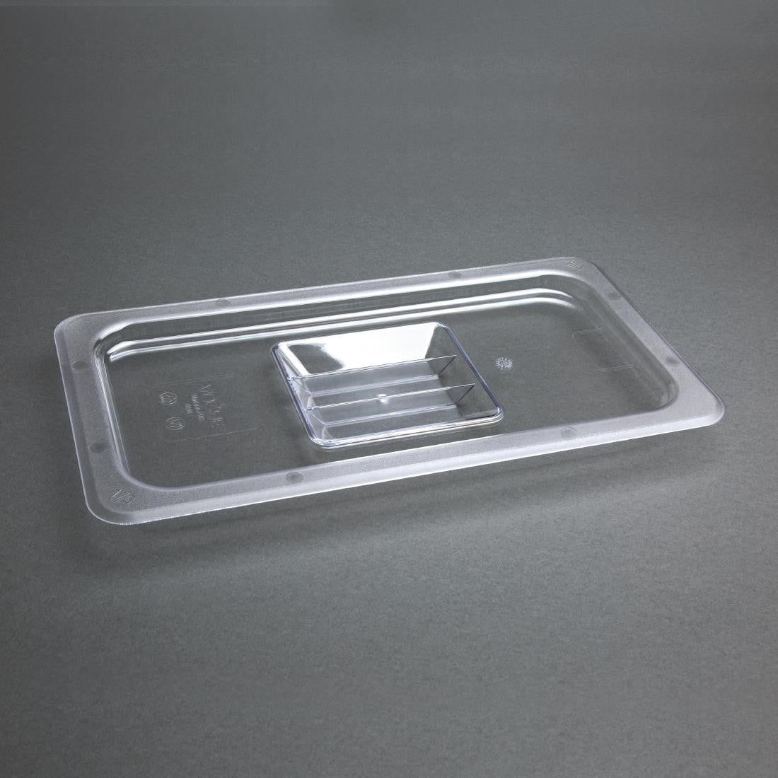 Vogue Polycarbonate 1/3 Gastronorm Lid Clear U246