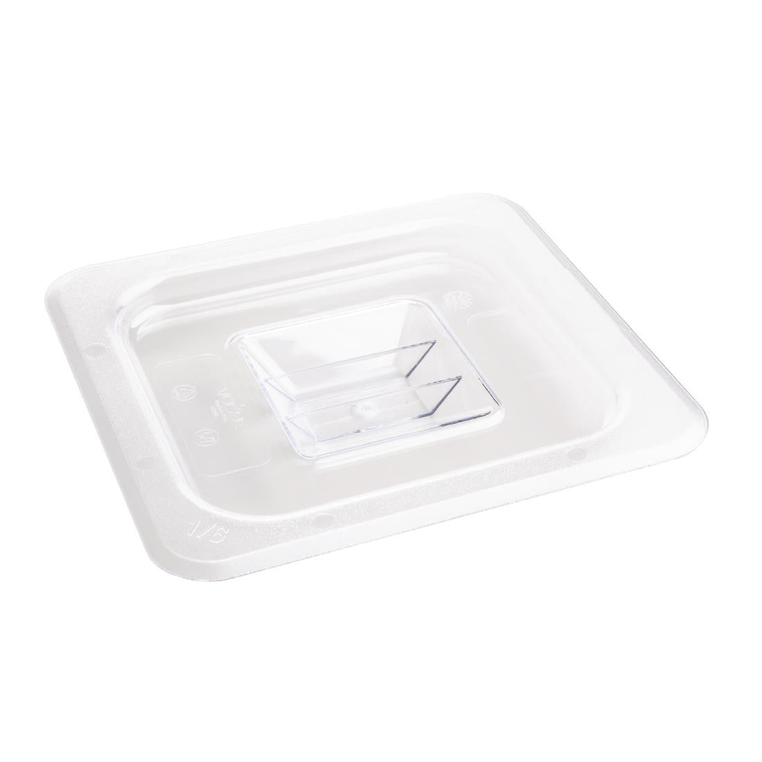 Vogue Polycarbonate 1/6 Gastronorm Lid Clear U248