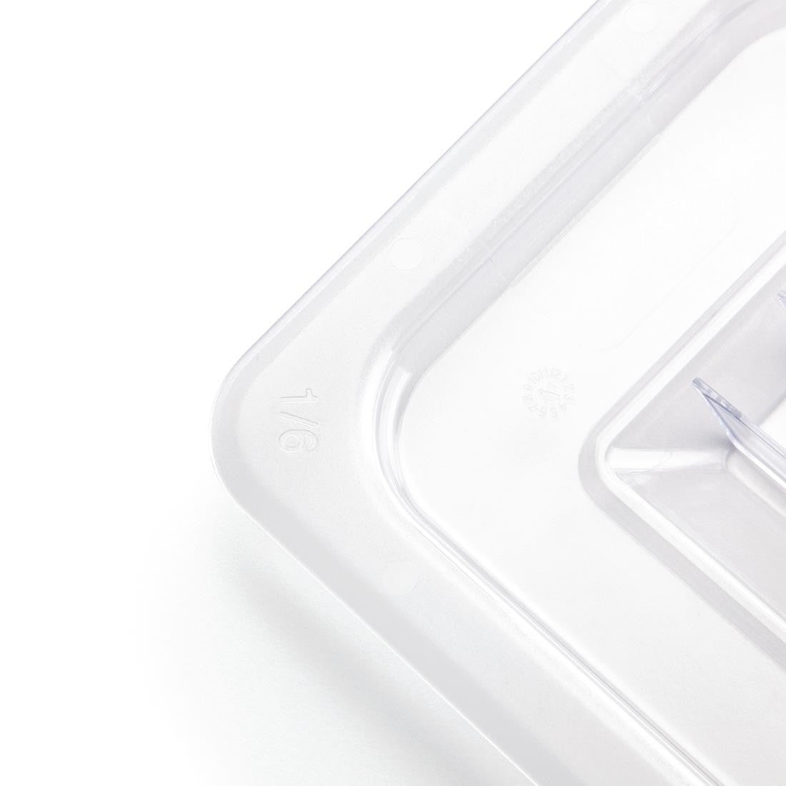 Vogue Polycarbonate 1/6 Gastronorm Lid Clear U248