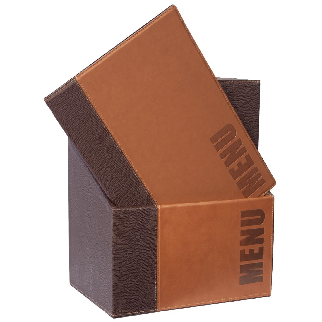 Securit Contemporary Menu Covers and Storage Box A4 Tan (Pack of 20) U268