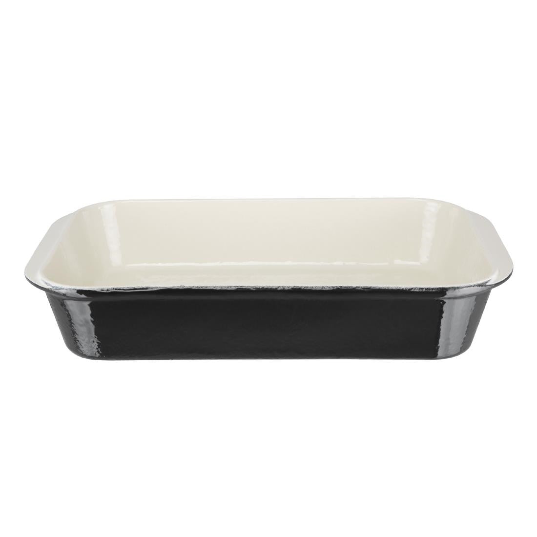 Vogue Black Cast Iron Roasting Dish Large U572