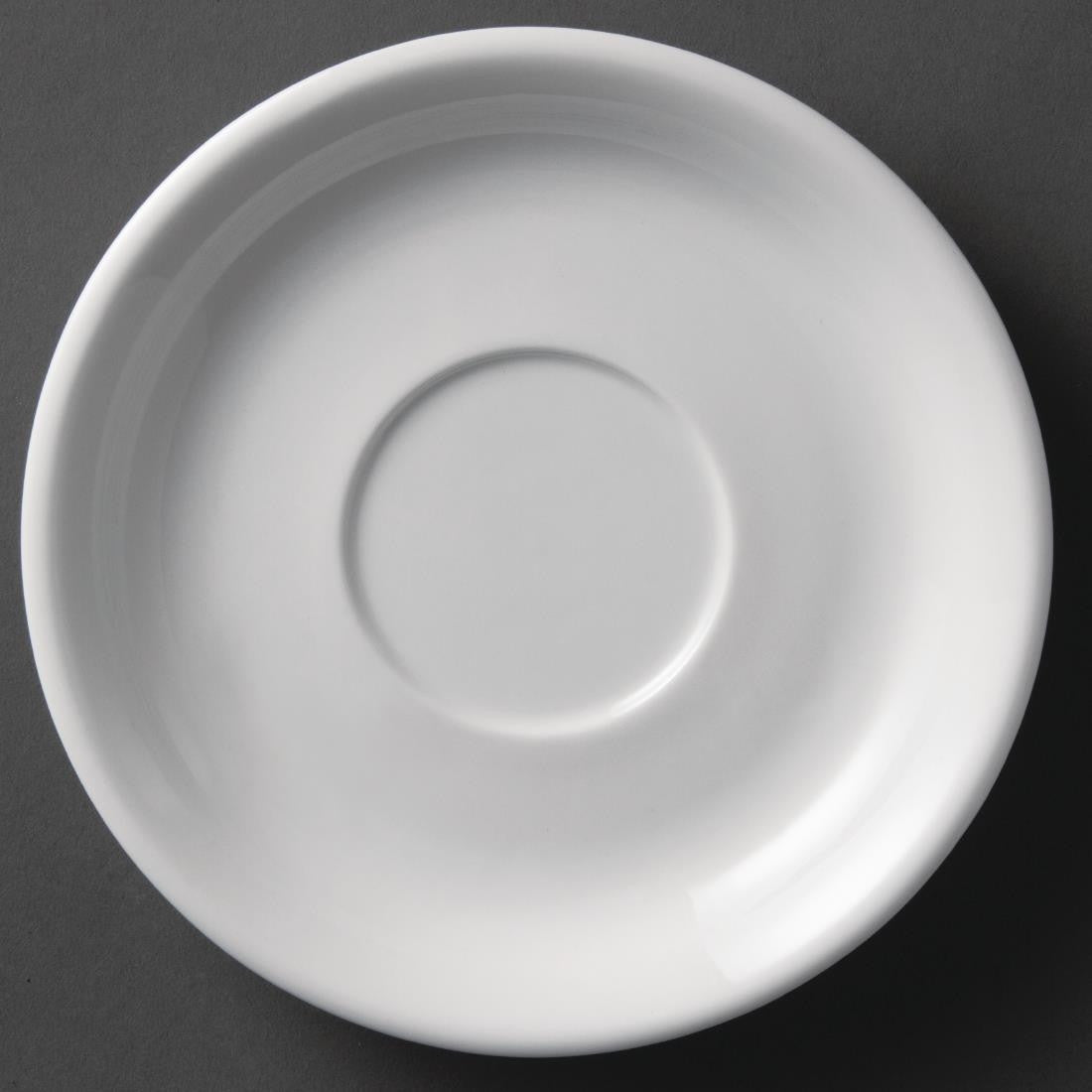 Olympia Whiteware Cappuccino Saucers 180mm 12 Pack U828