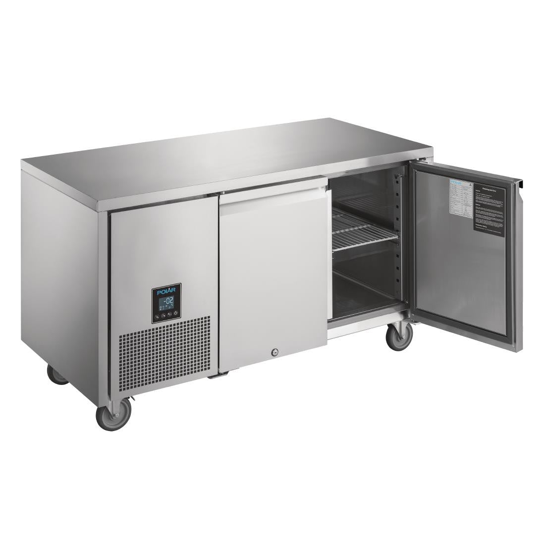 Polar U-Series Premium Double Door Counter Fridge 267Ltr UA005