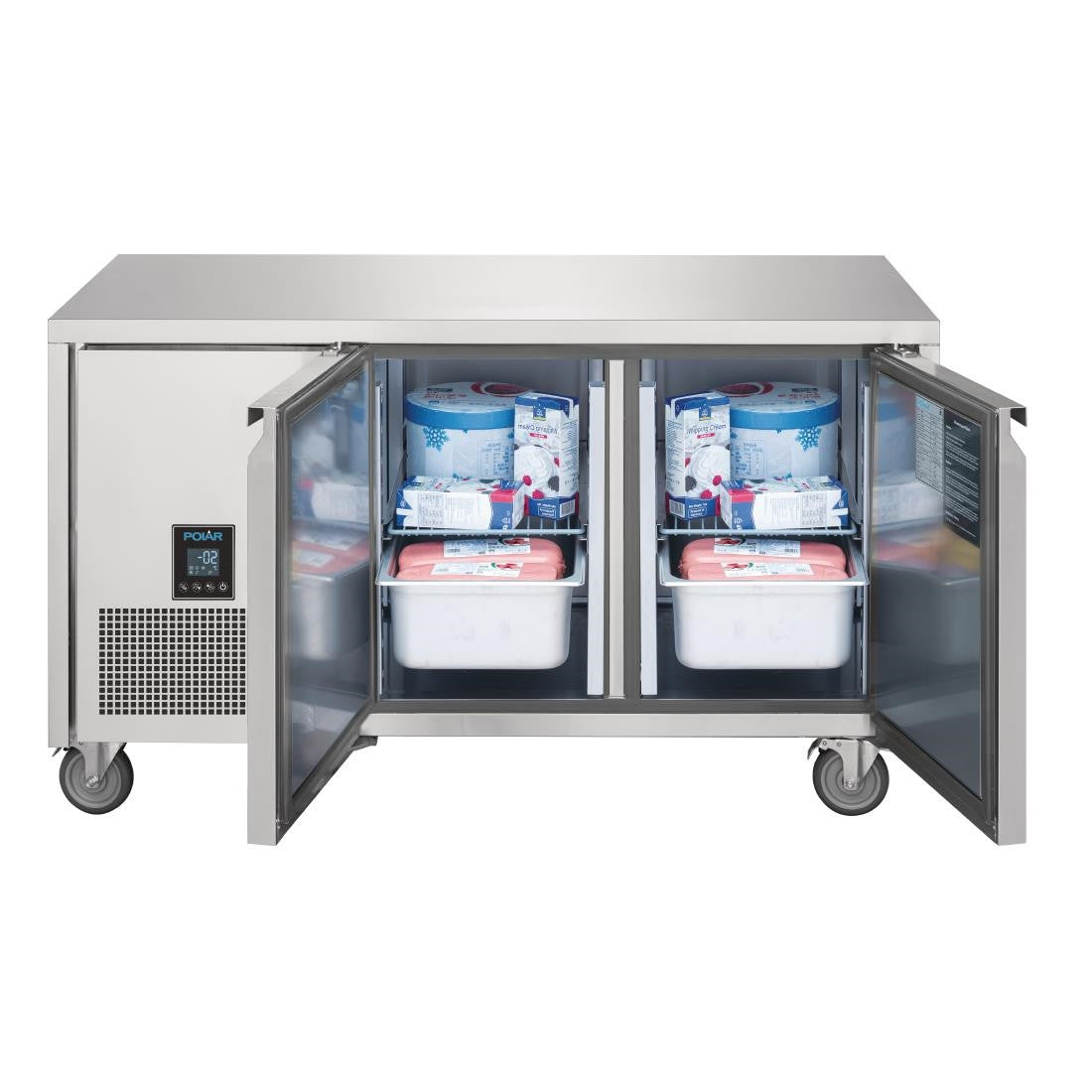 Polar U-Series Premium Double Door Counter Fridge 267Ltr UA005