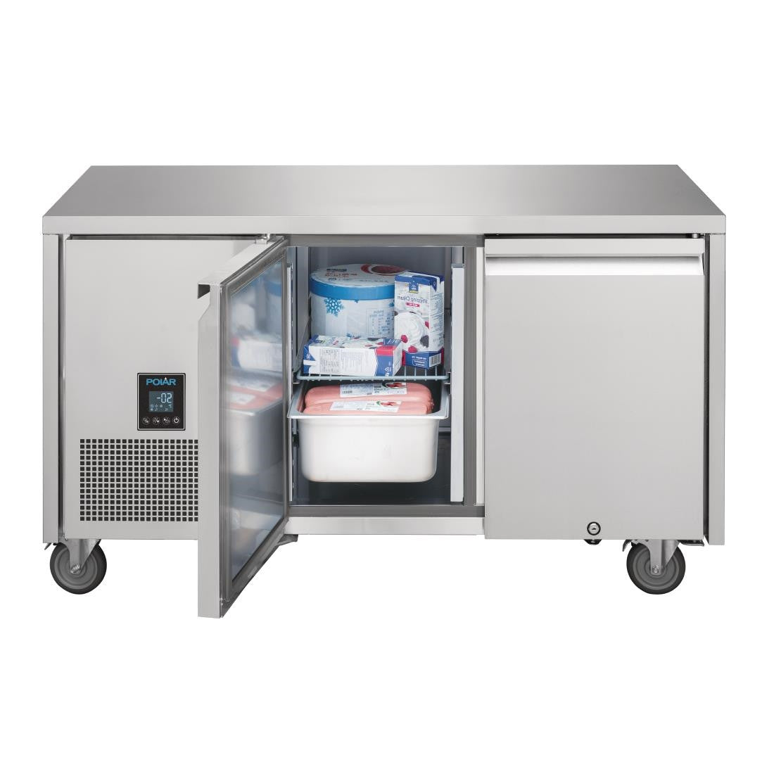 Polar U-Series Premium Double Door Counter Fridge 267Ltr UA005