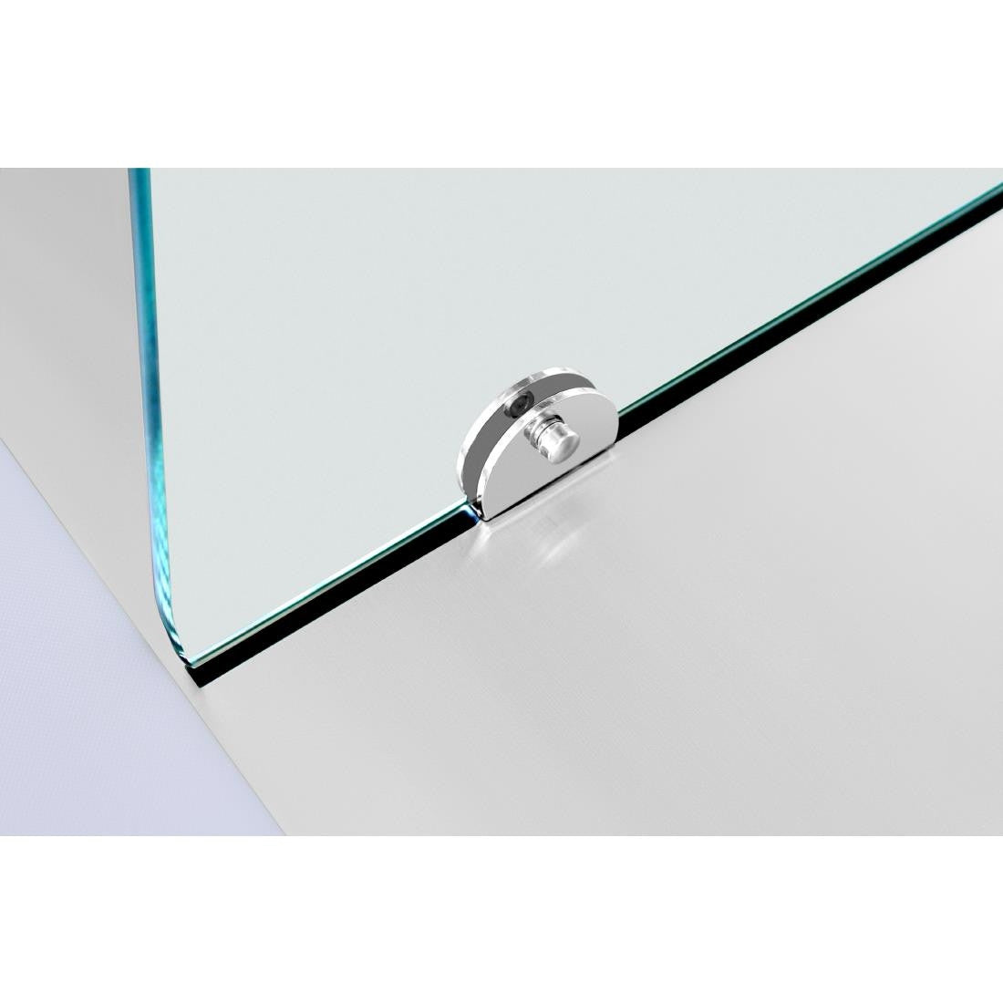 Polar U-Series GN Saladette Counter with Square Sneeze Guard 3 Door UA018
