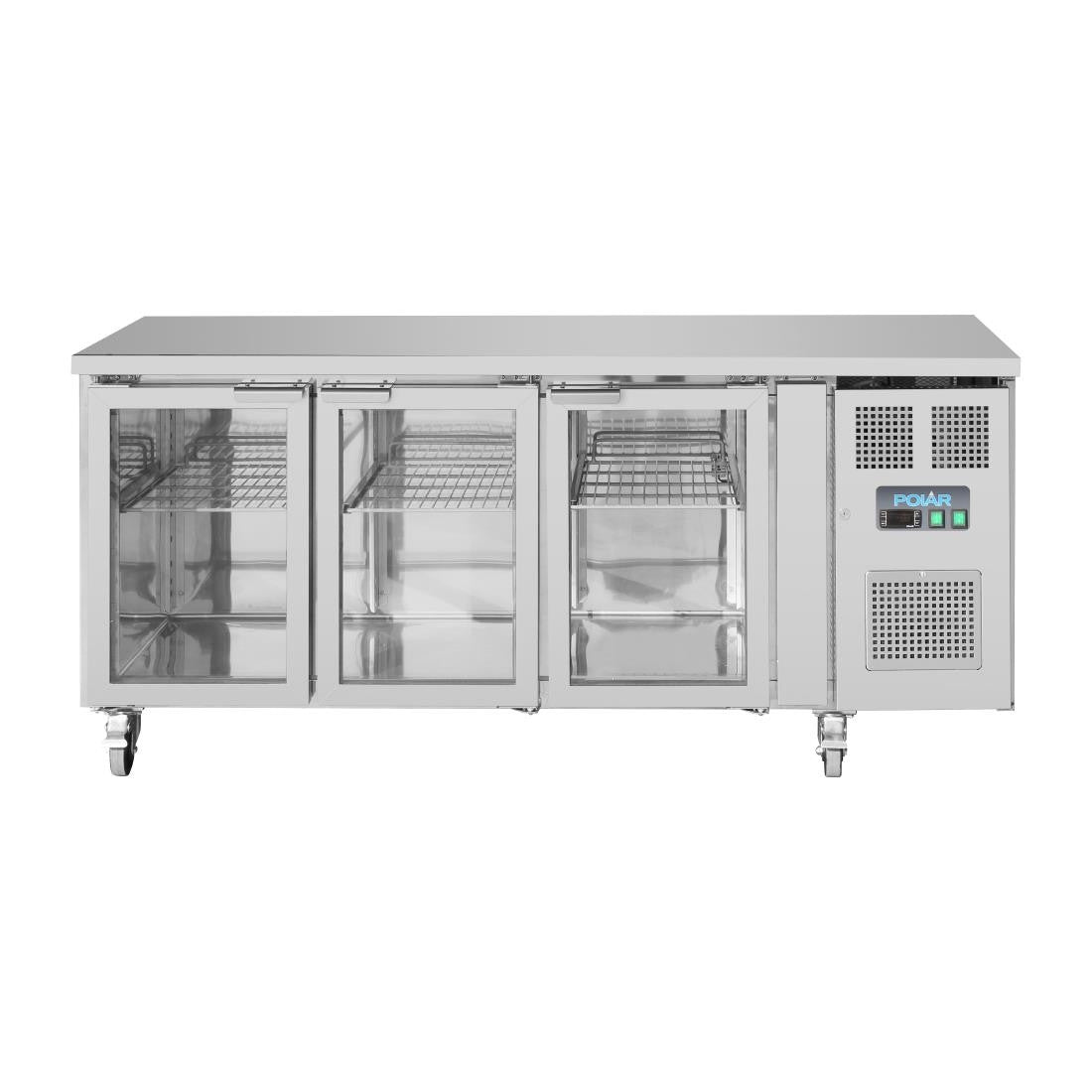 Polar U-Series 3 Door Counter Fridge with Glass Doors UA024