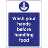 Vogue Wash hands Before Handling Food Sign W110
