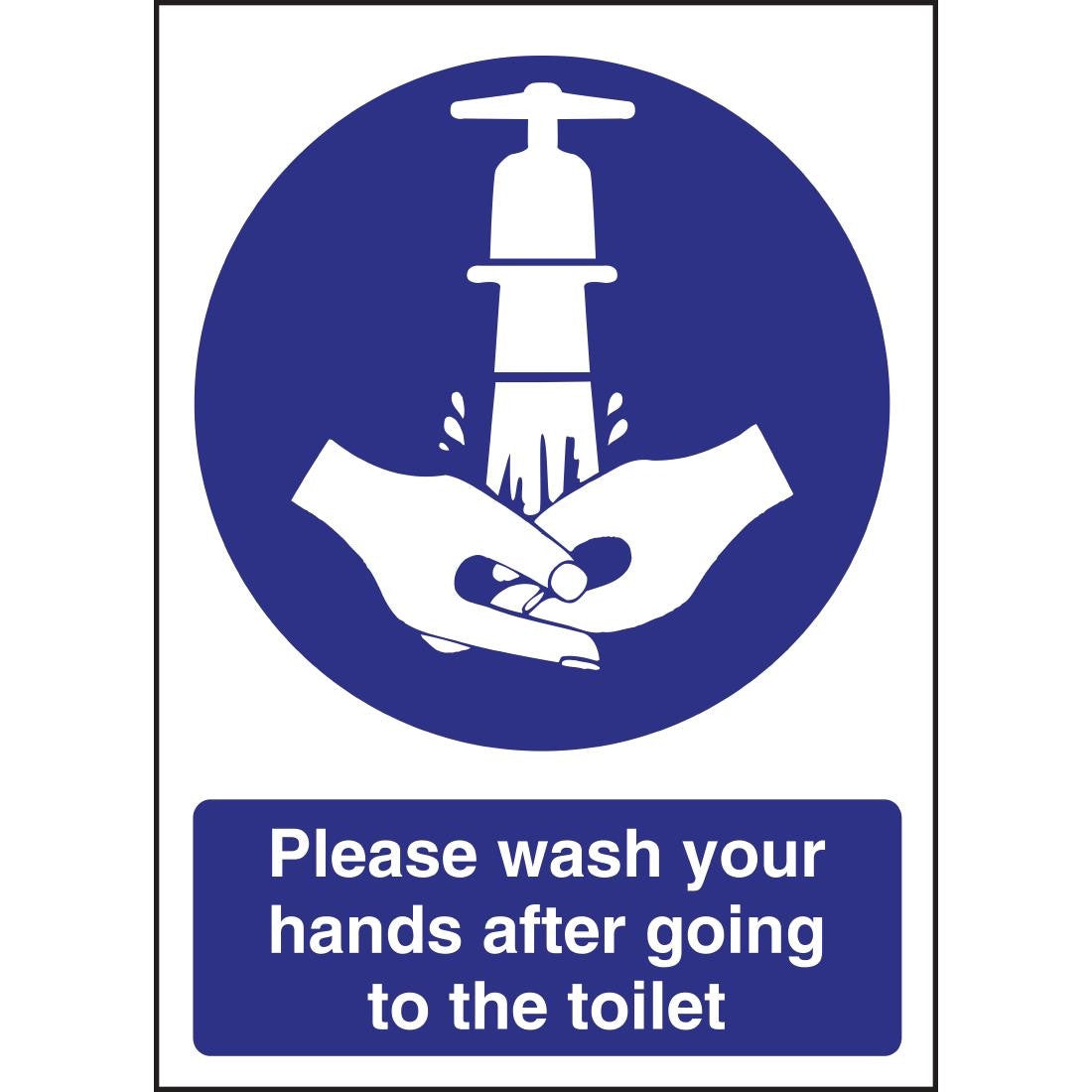 Vogue Toilet Wash Hands Sign W188