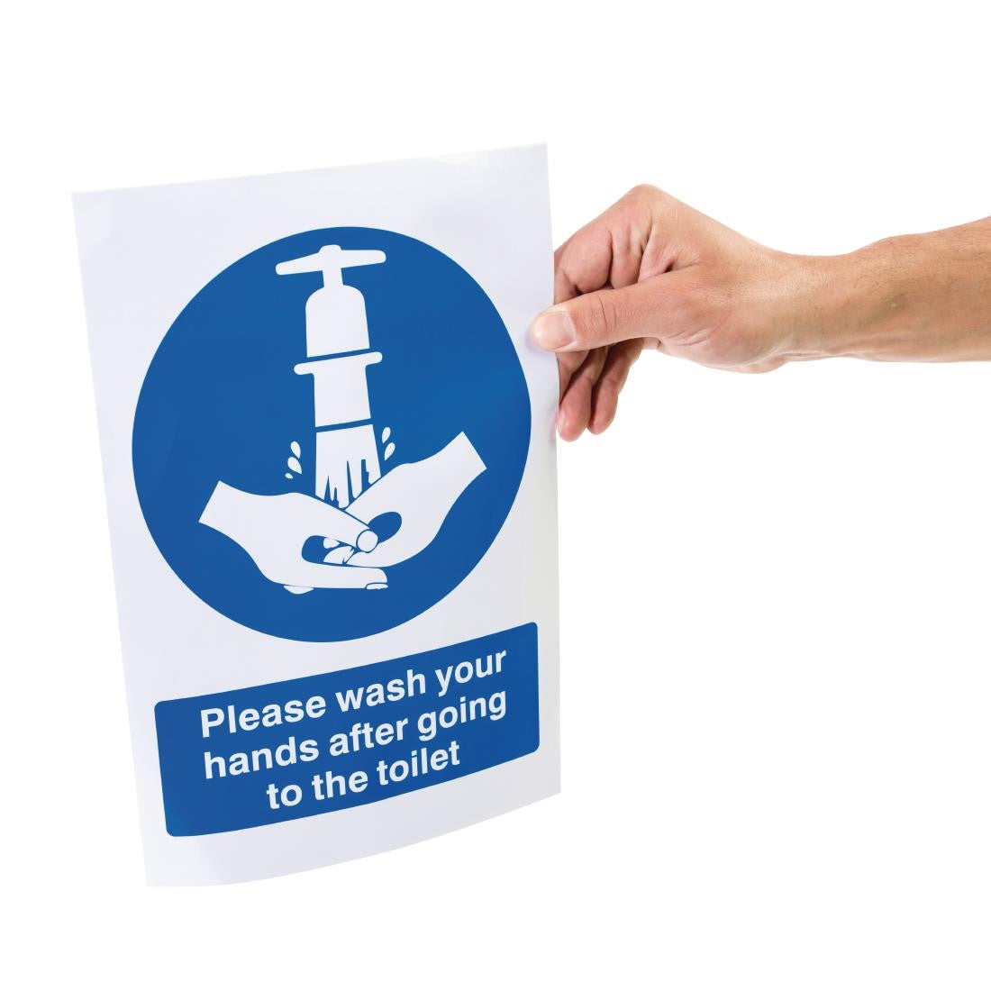 Vogue Toilet Wash Hands Sign W188