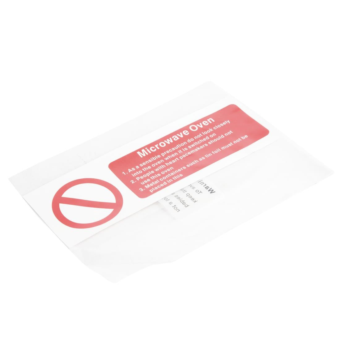 Vogue Microwave Oven Safety Sign W231