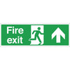 Fire Exit Sign Arrow Up W301