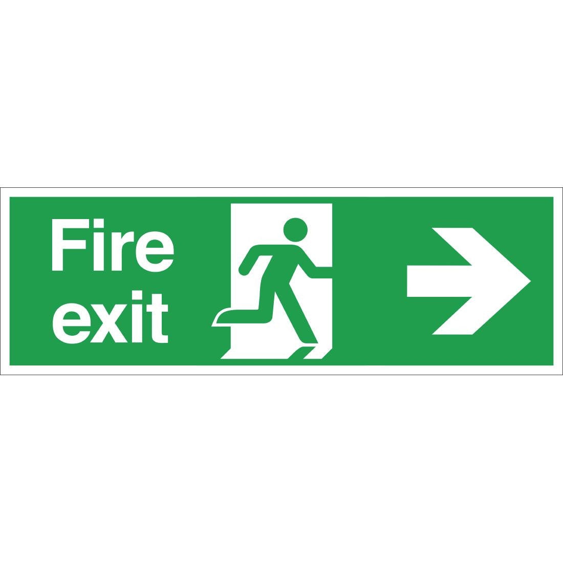 Fire Exit Sign Arrow Right W302