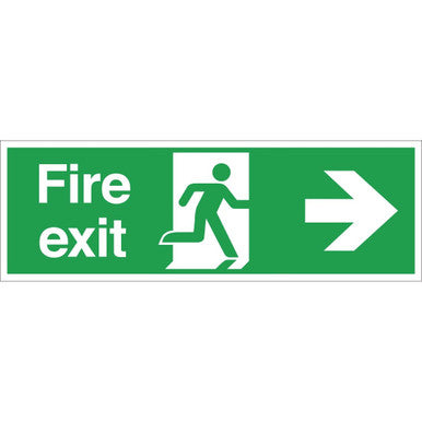 Fire Exit Sign Arrow Right W302
