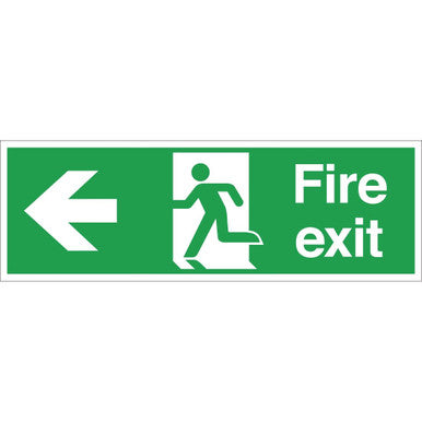 Fire Exit Sign Arrow Left W303